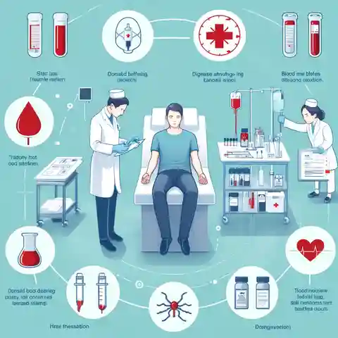 Infusion of Blood from One Person to Another - An image illustrating the safety protocols followed during the blood transfusion process