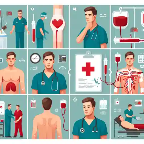 Infusion of Blood from One Person to Another - Various scenarios where a male patient might require a blood transfusion, such as after a traumatic